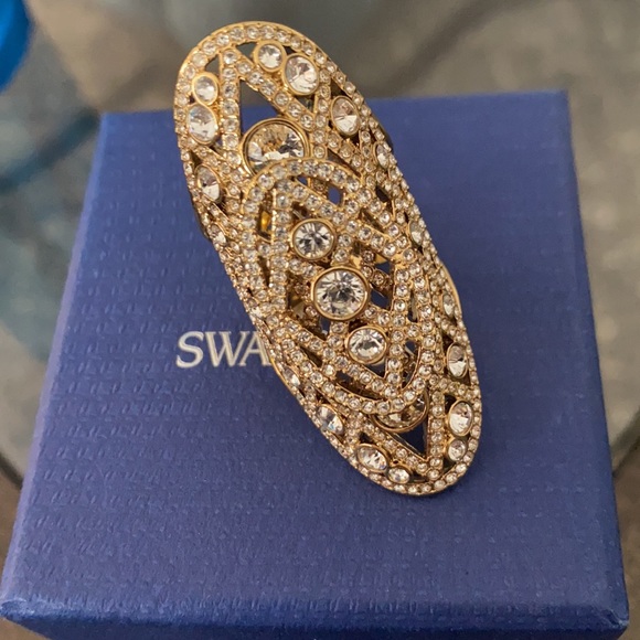 Swarovski Crystal elongated ring - Picture 3 of 8